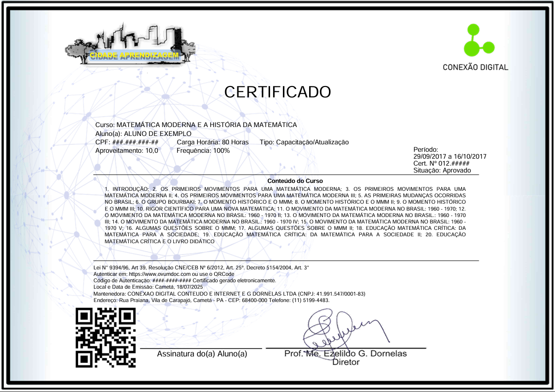 IMAGEM DA FRENTE DO CERTIFICADO